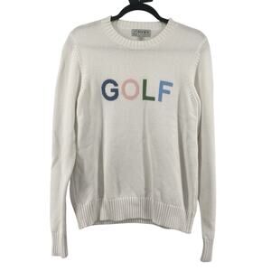 Women's RNWK Renwick White 100% Cotton Golf Sweater